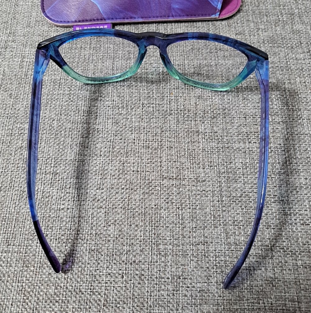 Blenders Blue Light Glasses Amber TorreAlba Collab Gloss Purple + Teal Print - Picture 6 of 6